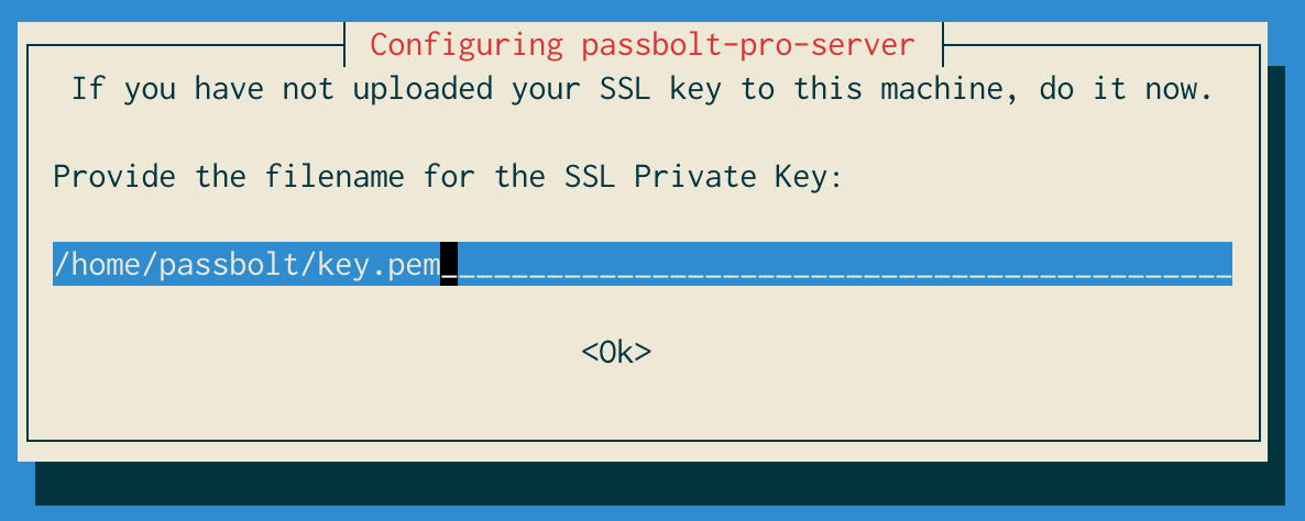 SSL private key path