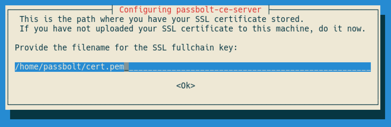 SSL certificate path