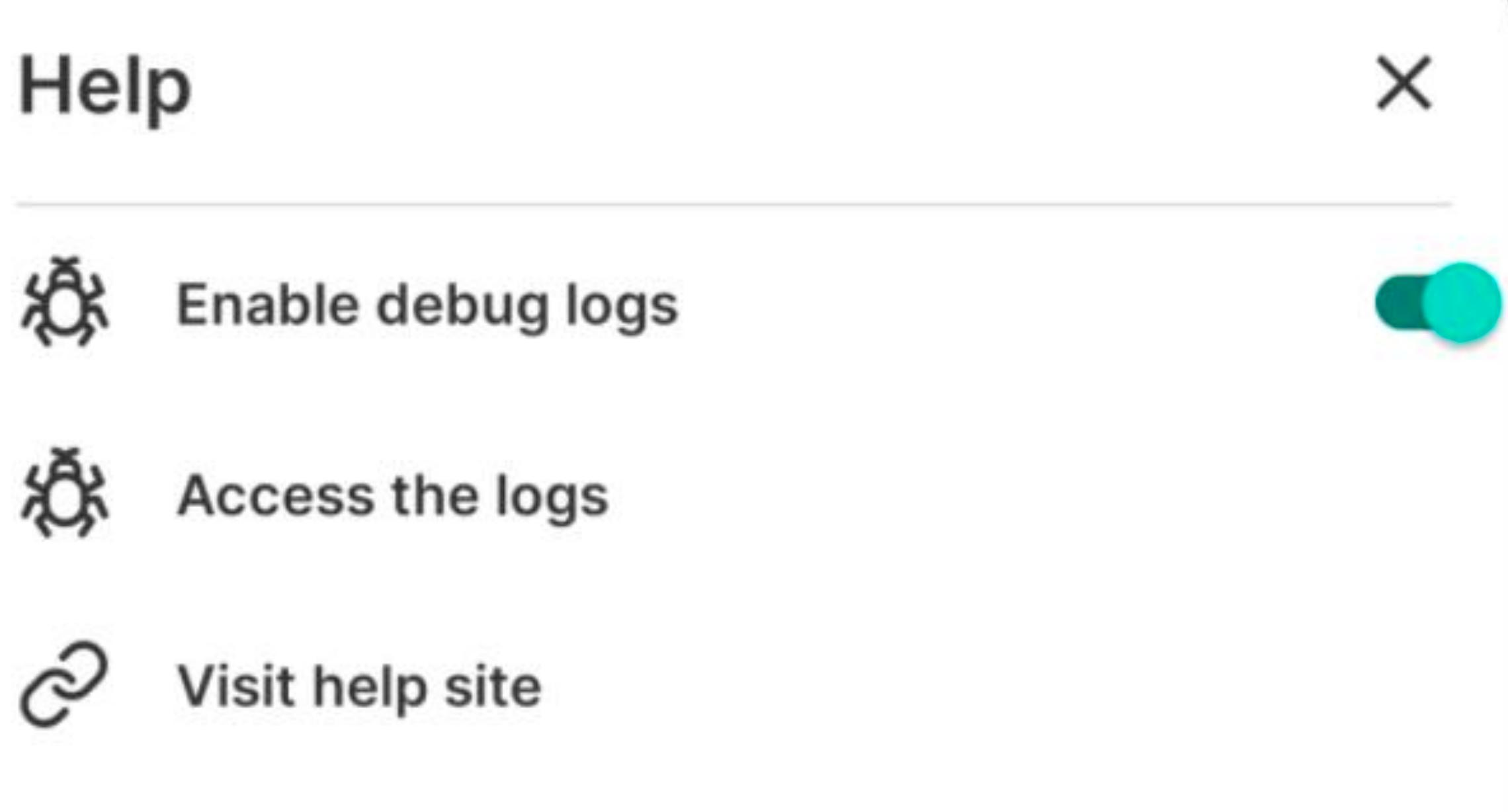 Enable Android logs