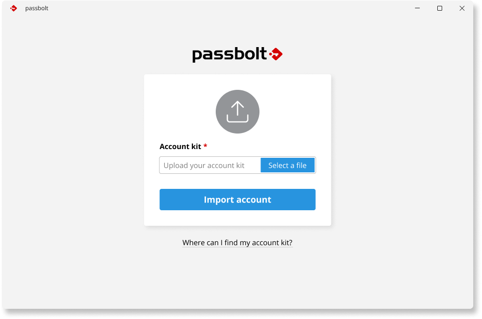Show account import page